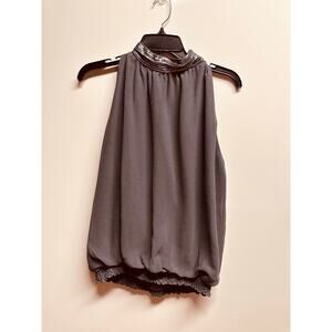 Max Love Women's Gray Sleeveless Blouse Open Back Size XL